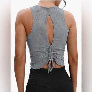 Nwt VooVeeya Athletic Ruched Crop Top large new